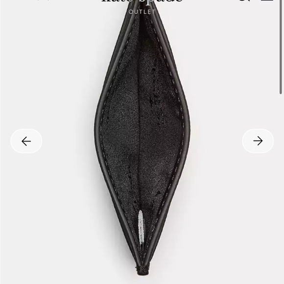 NWT Kate Spade Small Wallet Black Card Holder - Picture 3 of 5